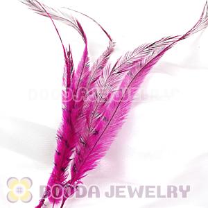Magenta Thin Striped Grizzly Bird Feather Hair Extension Wholesale