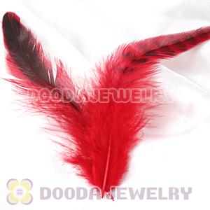 Natural Striped Red Grizzly Rooster Feather Hair Extensions Wholesale