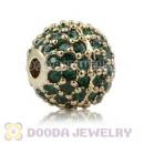 10mm Copper Disco Ball Bead Pave Blue Austrian Crystal handmade Style