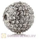12mm Copper Disco Ball Bead Pave white Austrian Crystal handmade Style