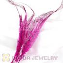 Magenta Thin Striped Grizzly Bird Feather Hair Extension Wholesale