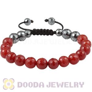Fashion TresorBeads Men Bracelet With Faceted Agate And Hematite 