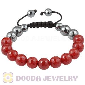 Fashion TresorBeads Bracelet With Faceted Agate And Hematite 