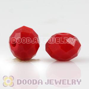 8mm Handmade Style Red Faceted Crystal Glass Beads Wholesale