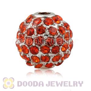10mm Handmade Alloy Beads With Red Crystal Wholesale
