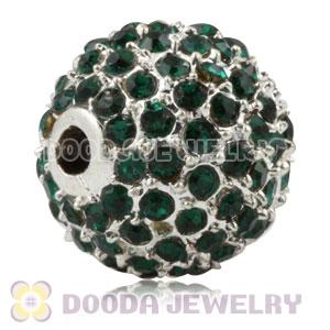 12mm Handmade Alloy Beads With Navy Crystal Wholesale