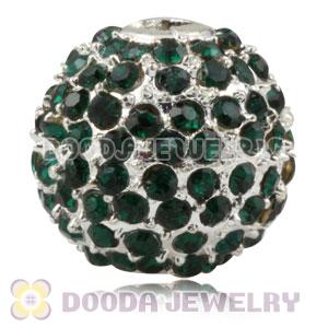 12mm Handmade Alloy Beads With Navy Crystal Wholesale