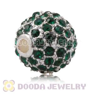 10mm Handmade Alloy Beads With Navy Crystal Wholesale