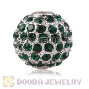 10mm Handmade Alloy Beads With Navy Crystal Wholesale