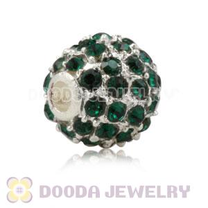 8mm Handmade Alloy Beads With Navy Crystal Wholesale