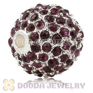 12mm Handmade Alloy Beads With Champagne Crystal Wholesale
