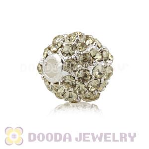 8mm Handmade Alloy Beads With Ivory Crystal Wholesale