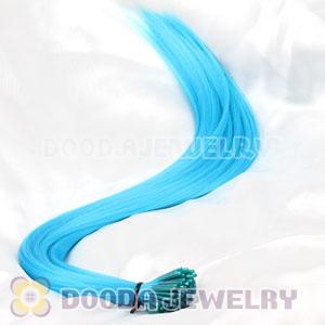 Fashion Cyan Synthetic Feather Extension Wholesale