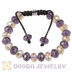 2011 Fashion Handmade Bracelets With Purple Faceted Crystal Glass Bead