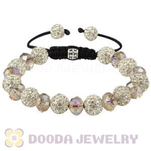 Fashion Alloy Crystal Bracelets With Yellow Faceted Crystal Glass Bead