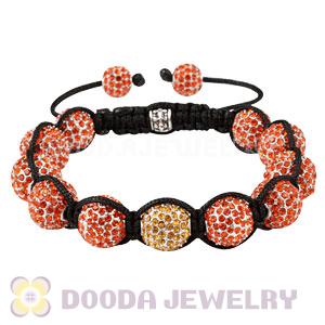 Red Disco Ball Bead Fashion Alloy Crystal Bracelets Wholesale