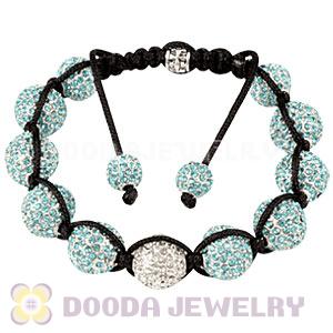 Cyan Disco Ball Bead Fashion Alloy Crystal Bracelets Wholesale