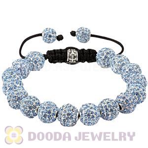 Blue Disco Ball Bead Alloy Crystal Bracelets Wholesale