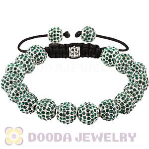 Navy Disco Ball Bead Alloy Crystal Bracelets Wholesale