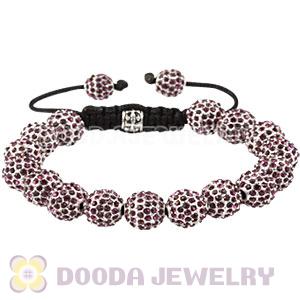 Red Disco Ball Bead Alloy Crystal Bracelets Wholesale