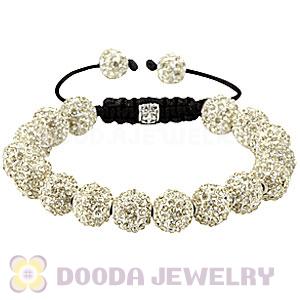 Ivory Disco Ball Bead Alloy Crystal Bracelets Wholesale