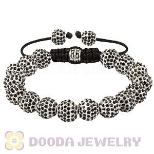 Black Disco Ball Bead Alloy Crystal Bracelets Wholesale