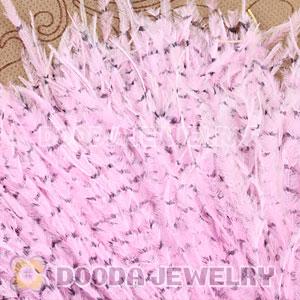 Pink Striped Ostrich Plumes Trim Feather Hair Extensions Wholesale