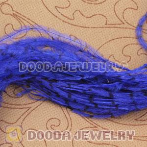 Navy Striped Ostrich Plumes Trim Feather Hair Extensions Wholesale