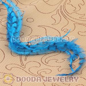 Blue Striped Ostrich Plumes Trim Feather Hair Extensions Wholesale