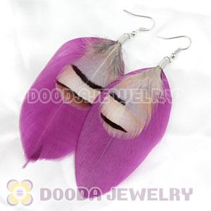 Wholesale Red Tibetan Jaderic Bohemia Styles Flake Feather Earrings