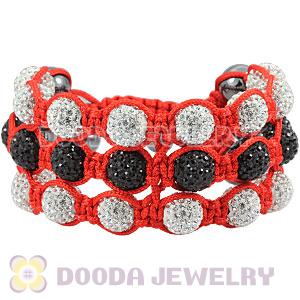 Fashion TresorBeads Bracelets With Pave Czech Crystal and Hematite Beads 