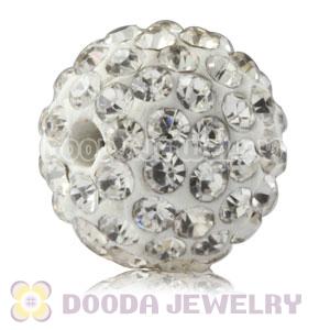 10mm Pave White Crystal Bead wholesale