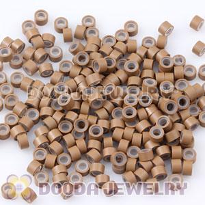 Wholesale Brown Silicone Micro Ring Beads For Hair Extension