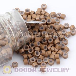Wholesale Brown Silicone Micro Ring Beads For Hair Extension 