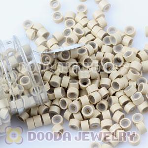 Wholesale Cream Silicone Micro Ring Beads For Hair Extension 