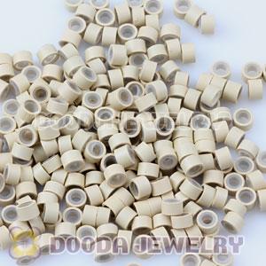Wholesale Cream Silicone Micro Ring Beads For Hair Extension 