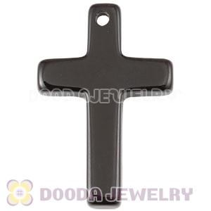 30×20mm Black Agate Latin Cross Beads Wholesale
