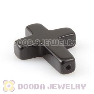 20×15mm Black Agate Latin Cross Beads Wholesale