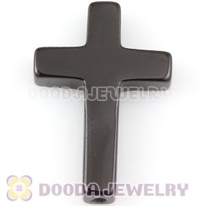 30×20mm Black Agate Latin Cross Beads Wholesale