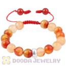 Handmade Style Tscharm Charm Bracelet Faceted Agate and Sterling Silver Beads