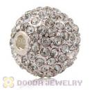 12mm Handmade Alloy Beads With White Crystal Wholesale