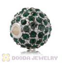 10mm Handmade Alloy Beads With Navy Crystal Wholesale