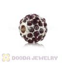 8mm Handmade Alloy Beads With Champagne Crystal Wholesale