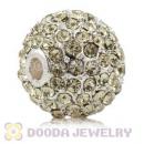 12mm Handmade Alloy Beads With Ivory Crystal Wholesale