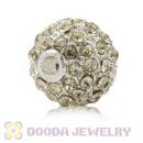 10mm Handmade Alloy Beads With Ivory Crystal Wholesale