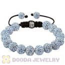 Blue Disco Ball Bead Alloy Crystal Bracelets Wholesale
