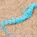 Blue Striped Ostrich Plumes Trim Feather Hair Extensions Wholesale