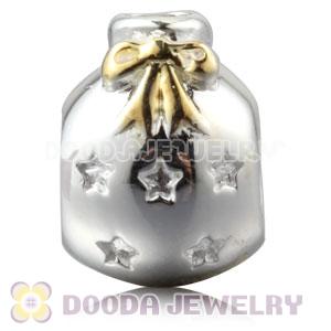 Gold Plated Sterling Silver Christmas Ball Beads With Olive Stone