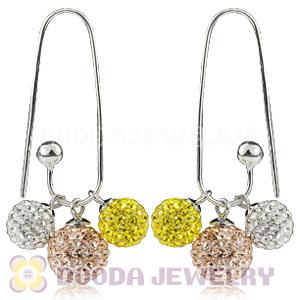 Czech Crystal Ball Sterling Silver Hook Earrings Wholesale 