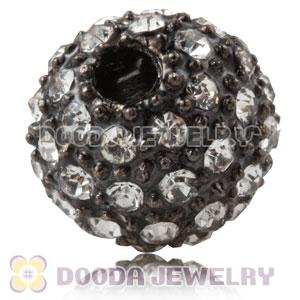 10mm Handmade Alloy Beads With Clear Crystal Wholesale